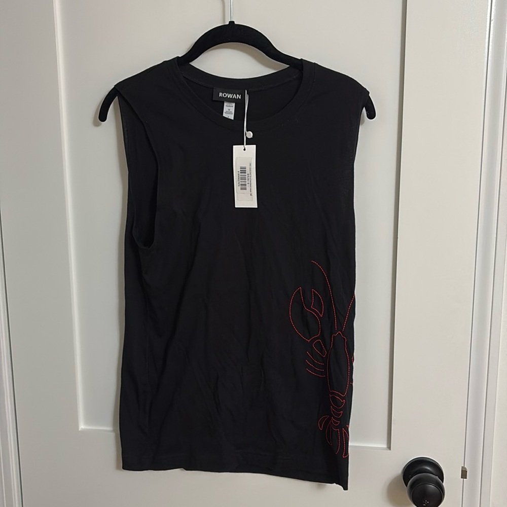 Carolyn Rowan embroidered lobster unisex tank